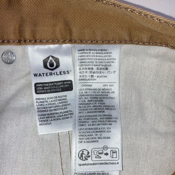 LEVI’S 514 36 x 29 Classic Gold Western Unisex jean Pant - Picture 6 of 10